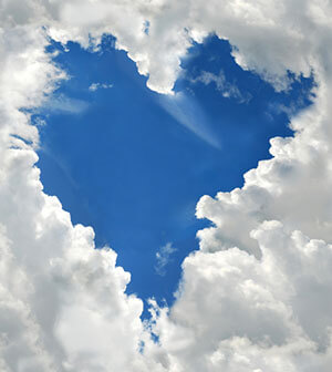 Heart in the clouds. 